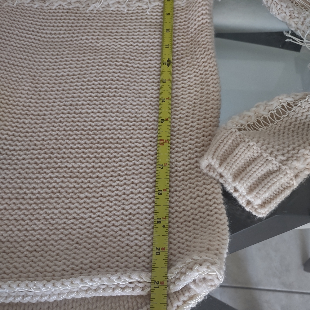 Ramy Brook Cream merino Wool Knit Sweater - Picture 4 of 8